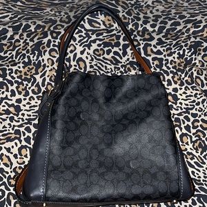 Black and Grey Monogram Coach Bag
